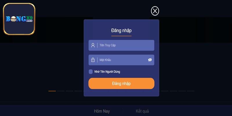 Hướng dẫn đăng nhập dễ dàng tại Bongx9