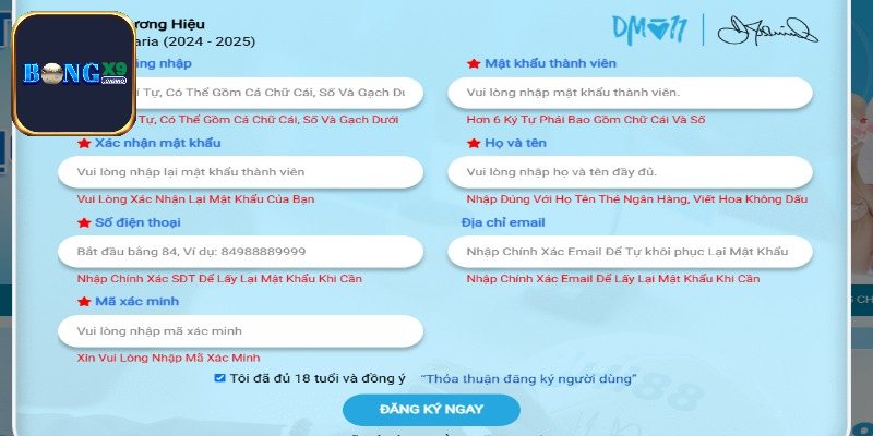 Mở ngay ứng dụng Bongx9 hoặc link chính thức